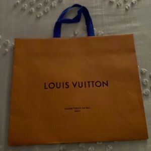 Large Louis Vuitton Orange Paper Shopping Bag